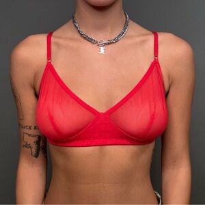 Red Mesh Bralette
